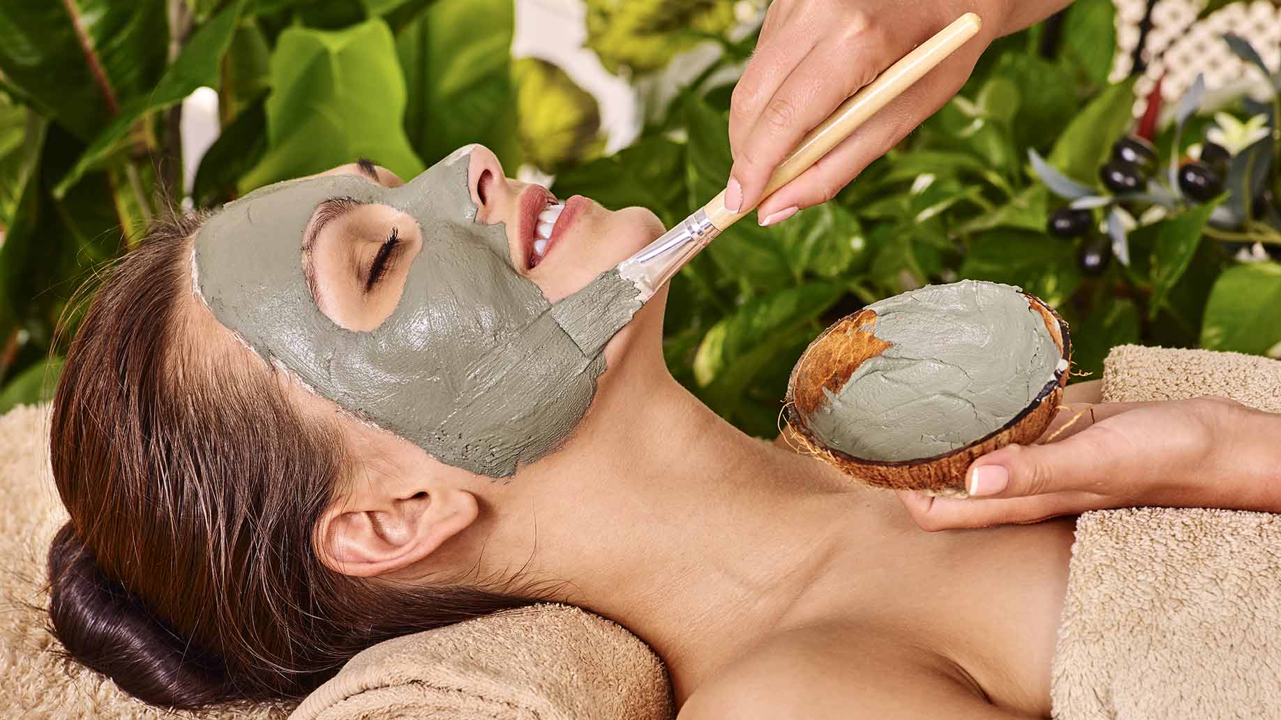 Natural DIY facial masks for acne problem skin spa treatment