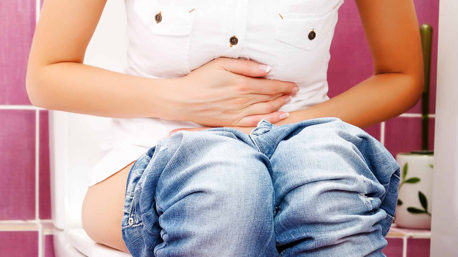 constipation stomach pain bloated toilet
