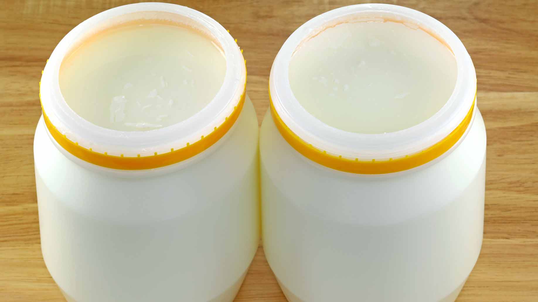 probiotics natural white plain yogurt jars